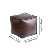 Maxbell Unstuffed Pouf Cover Boho Foot Rest Cover for Balcony Under Desk Living Room Dark Brown