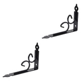 Maxbell 2x Shelf Brackets Space Saving Corner Brace Thickened Shelf Support Brackets Black