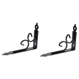 Maxbell 2x Shelf Brackets Space Saving Corner Brace Thickened Shelf Support Brackets Black
