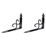 Maxbell 2x Shelf Brackets Space Saving Corner Brace Thickened Shelf Support Brackets Black