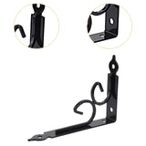 Maxbell 2x Shelf Brackets Space Saving Corner Brace Thickened Shelf Support Brackets Black