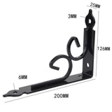 Maxbell 2x Shelf Brackets Space Saving Corner Brace Thickened Shelf Support Brackets Black