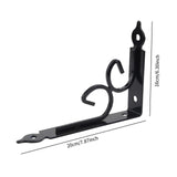 Maxbell 2x Shelf Brackets Space Saving Corner Brace Thickened Shelf Support Brackets Black
