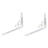 Maxbell 2x Shelf Brackets Space Saving Corner Brace Thickened Shelf Support Brackets White