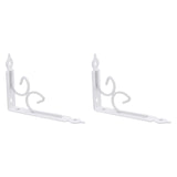 Maxbell 2x Shelf Brackets Space Saving Corner Brace Thickened Shelf Support Brackets White
