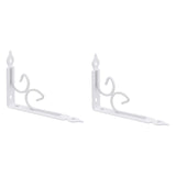 Maxbell 2x Shelf Brackets Space Saving Corner Brace Thickened Shelf Support Brackets White