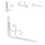 Maxbell 2x Shelf Brackets Space Saving Corner Brace Thickened Shelf Support Brackets White