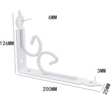 Maxbell 2x Shelf Brackets Space Saving Corner Brace Thickened Shelf Support Brackets White