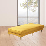Maxbell Ottoman Bench Seat Upholstered Footrest Stool for Indoor Living Room Bedroom Yellow