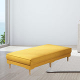 Maxbell Ottoman Bench Seat Upholstered Footrest Stool for Indoor Living Room Bedroom Yellow