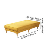 Maxbell Ottoman Bench Seat Upholstered Footrest Stool for Indoor Living Room Bedroom Yellow