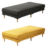 Maxbell Ottoman Bench Seat Upholstered Footrest Stool for Indoor Living Room Bedroom Yellow