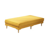 Maxbell Ottoman Bench Seat Upholstered Footrest Stool for Indoor Living Room Bedroom Yellow
