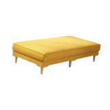 Maxbell Ottoman Bench Seat Upholstered Footrest Stool for Indoor Living Room Bedroom Yellow