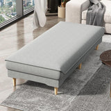 Maxbell Ottoman Bench Seat Upholstered Footrest Stool for Indoor Living Room Bedroom Yellow
