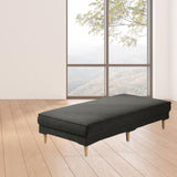 Maxbell Ottoman Bench Seat Upholstered Footrest Stool for Indoor Living Room Bedroom Black