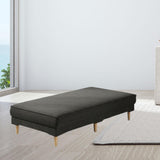 Maxbell Ottoman Bench Seat Upholstered Footrest Stool for Indoor Living Room Bedroom Black