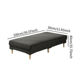 Maxbell Ottoman Bench Seat Upholstered Footrest Stool for Indoor Living Room Bedroom Black