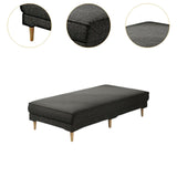 Maxbell Ottoman Bench Seat Upholstered Footrest Stool for Indoor Living Room Bedroom Black