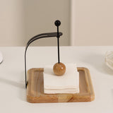 Maxbell Napkin Holder Rack Tabletop Napkin Stand for Dining Table Countertop Kitchen Wood