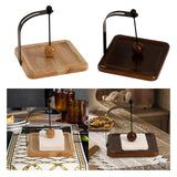 Maxbell Napkin Holder Rack Tabletop Napkin Stand for Dining Table Countertop Kitchen Wood