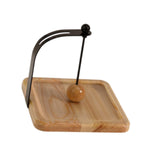 Maxbell Napkin Holder Rack Tabletop Napkin Stand for Dining Table Countertop Kitchen Wood