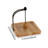 Maxbell Napkin Holder Rack Tabletop Napkin Stand for Dining Table Countertop Kitchen Wood