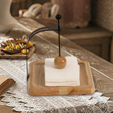 Maxbell Napkin Holder Rack Tabletop Napkin Stand for Dining Table Countertop Kitchen Wood