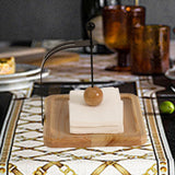 Maxbell Napkin Holder Rack Tabletop Napkin Stand for Dining Table Countertop Kitchen Wood