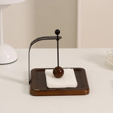 Maxbell Napkin Holder Rack Tabletop Napkin Stand for Dining Table Countertop Kitchen Brown
