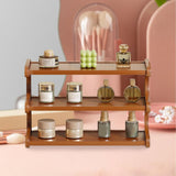Maxbell Bathroom Countertop Organizer Wooden Display Shelf for Bedroom Bathroom Home L