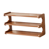 Maxbell Bathroom Countertop Organizer Wooden Display Shelf for Bedroom Bathroom Home L