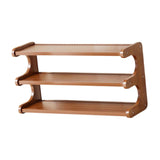 Maxbell Bathroom Countertop Organizer Wooden Display Shelf for Bedroom Bathroom Home L