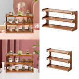 Maxbell Bathroom Countertop Organizer Wooden Display Shelf for Bedroom Bathroom Home L
