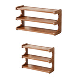 Maxbell Bathroom Countertop Organizer Wooden Display Shelf for Bedroom Bathroom Home L
