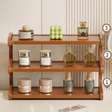 Maxbell Bathroom Countertop Organizer Wooden Display Shelf for Bedroom Bathroom Home M