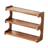 Maxbell Bathroom Countertop Organizer Wooden Display Shelf for Bedroom Bathroom Home M