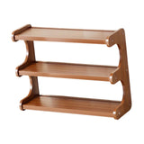 Maxbell Bathroom Countertop Organizer Wooden Display Shelf for Bedroom Bathroom Home M