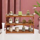 Maxbell Bathroom Countertop Organizer Wooden Display Shelf for Bedroom Bathroom Home M