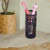 Maxbell Umbrella Holder Stylish Hollowout Umbrella Stand for Household Canes Outdoor Black