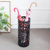 Maxbell Umbrella Holder Stylish Hollowout Umbrella Stand for Household Canes Outdoor Black