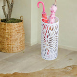 Maxbell Umbrella Holder Stylish Hollowout Umbrella Stand for Household Canes Outdoor White
