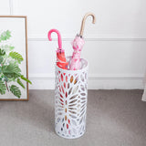 Maxbell Umbrella Holder Stylish Hollowout Umbrella Stand for Household Canes Outdoor White