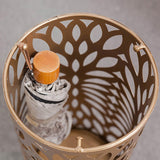 Maxbell Umbrella Holder Stylish Hollowout Umbrella Stand for Household Canes Outdoor Gold
