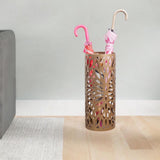 Maxbell Umbrella Holder Stylish Hollowout Umbrella Stand for Household Canes Outdoor Gold