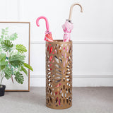 Maxbell Umbrella Holder Stylish Hollowout Umbrella Stand for Household Canes Outdoor Gold