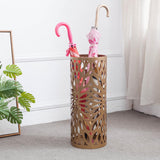 Maxbell Umbrella Holder Stylish Hollowout Umbrella Stand for Household Canes Outdoor Gold