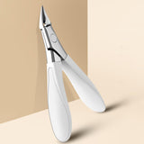 Maxbell Toenail Clipper Metal Ergonomic Slanted Edge Toe Nail Clipper Adults Elderly White