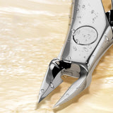 Maxbell Toenail Clipper Metal Ergonomic Slanted Edge Toe Nail Clipper Adults Elderly White