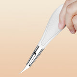 Maxbell Toenail Clipper Metal Ergonomic Slanted Edge Toe Nail Clipper Adults Elderly White
